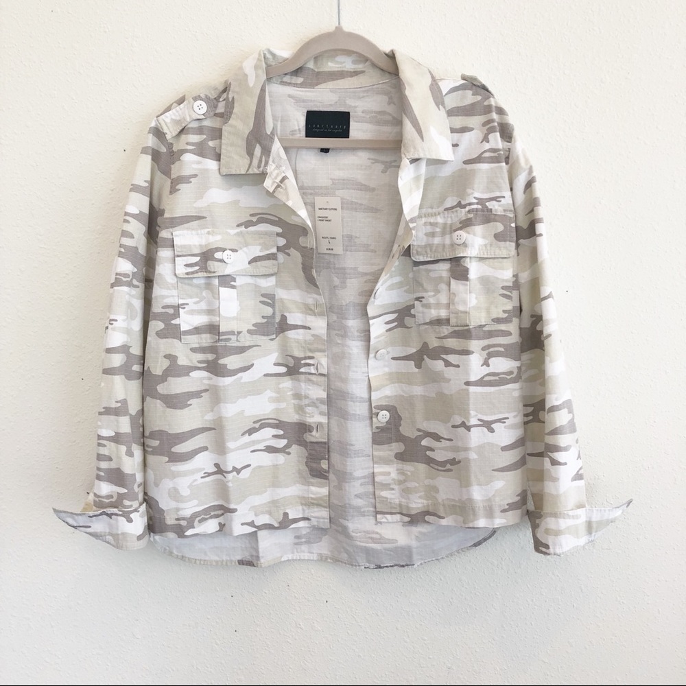 Santuary Shacket Jacket Camo NWT
